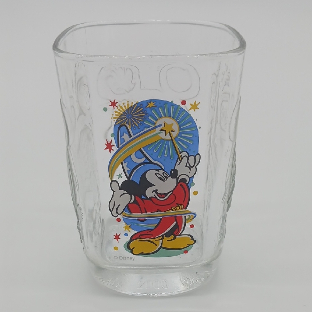 Vintage McDonalds Disney Mickey Mouse Epcot Walt Disney World Glass 2000
